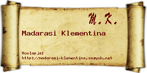 Madarasi Klementina névjegykártya